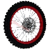 Ruota anteriore 17'' completa per Pit Bike AGB30 (rossa), Ricambi Pit Bike