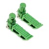 Pedane poggiapiedi Tuning in verde typo3 per Pocket Bike, Ricambi Mini Moto
