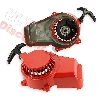 Avviamentoper mini moto a strappo in alluminio + Pignone in alluminio - Rojo, Ricambi Mini Moto