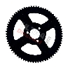 Corona rinforzata a 72 denti (passo piccolo) Tipo 1, Ricambi Mini Moto