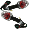Coppia di indicatori di direzione in carbonio per scooter Baotian BT49QT-7 , Ricambi Baotian BT49QT-7