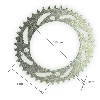 Corona rinforzata a 43 denti per Pit Bike (tipo 4, 420), Ricambi Pit Bike