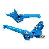 Coppia di leve per Pit Bike in alluminio blu (typo3), Ricambi Pit Bike