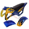 carena per mini moto cross blu-giallo, tipo 1, Ricambi Mini moto cross