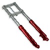 Forcella per mini moto Supermotard rosso, Ricambi pocket supermoto