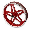 Cerchio posteriore rosso per mini moto cross (10'', tipo 1), Ricambi Mini moto cross