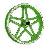 Cerchio posteriore verde per mini moto cross (10'', tipo 1), Ricambi Dirt Nitro