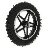 Ruota posteriore completa nero per mini moto cross (10'', tipo 1), Ricambi Mini moto cross