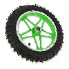 Ruota posteriore completa verde per mini moto cross (10'', tipo 1), Ricambi Mini moto cross