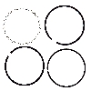 Anello del pistone Shineray Quads 200ST-6A, Ricambi Shineray 200 ST6A