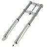 Forcella per mini moto Supermotard argento, Ricambi pocket supermoto