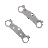 Coppia di teste forcella per mini Replica R1 (Chrome), Ricambi Pocket replica R1