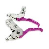 Leve freni Pocket Quad in alluminio (viola), Ricambi mini quad