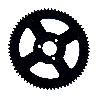 Corona rinforzata a 72 denti (passo piccolo) Tipo 1, Ricambi mini quad
