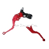 Leva frizione- leva freno UD Racing rossa regolabile, Ricambi Pit Bike
