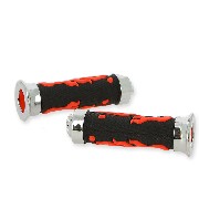 Coppia manopole Grip fiamma (Rosso-Nero) Typo 3 Polini 911-GP3