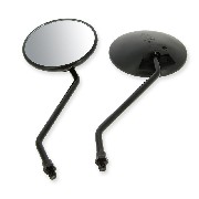 Lotto Specchietto retrovisore NERO per Skyteam Monkey Gorilla (Black edition Ø10)