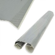 Wrap roll autoadesivo in finto carbonio per Citycoco (grigio-chiaro)
