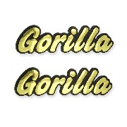 2 x Adesivo in plastica con logo Gorilla per serbatoio Skymini SkyTeam