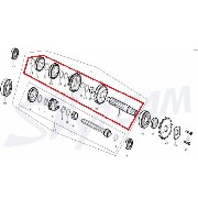 Albero contrario per motori 50-125cc per Trex Skyteam