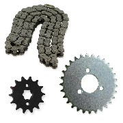 Kit di trasmissione: catena + pignone + ruota dentata per Skymini ST50-8B/8C