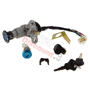 Blocchetto accensione completo per scooter Baotian BT49QT-9 (Tipo 1)