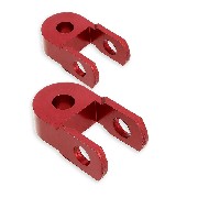 2 Prolunga 3cm per ammortizzatore per Pit Bike (Rosso)