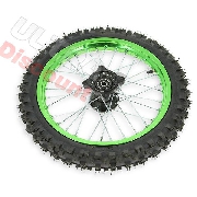 Ruota anteriore 14'' per Pit Bike AGB29 (verde)