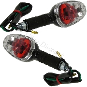 Coppia di indicatori di direzione in carbonio per scooter Baotian BT49QT-11 