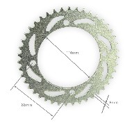 Corona rinforzata a 43 denti per Pit Bike (tipo 4, 420)