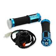 Maniglie tiuning con interruttore spegnimento blu per Quad 110cc 125cc