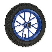 Ruota anteriore completa per mini moto cross (8'' blu)