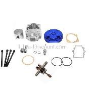 Kit 53cc 4 transferts + albero motore asse 12 mm (tipo B, Blu)