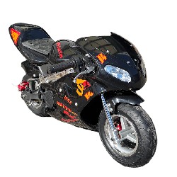 Pocket Bike 49cc nero con ottica frontale