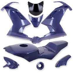 Carena Carbonio Special Edition per mini Nitro (blu), Ricambi Moto Nitro