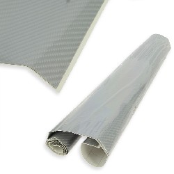 Wrap roll autoadesivo in finto carbonio per Pocket Bike (grigio-chiaro)