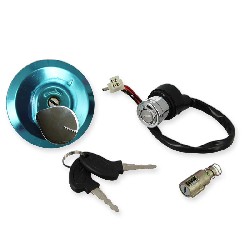 Blocchetto accensione completo e tappo serbatoio per PBR 50cc-125cc - Dopo 2009