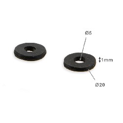 2x Rondella in gomma per carenatura, Ricambi Mini Moto