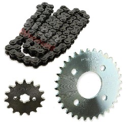 Kit di trasmissione: catena + pignone + ruota dentata per Skymax ST125-6-6A