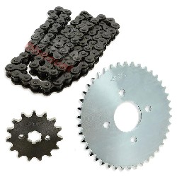 Kit di trasmissione: catena + pignone + ruota dentata per Skymax ST50-6
