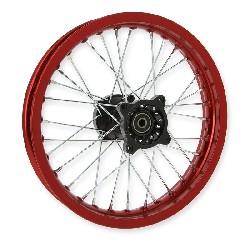Cerchio 14'' posteriore per Pit Bike AGB30 (Rosso, tipo 4), Ricambi Pit Bike