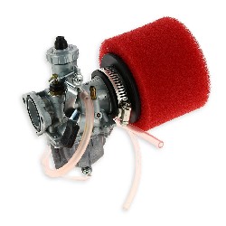 Carburatore  Mikuni di 26mm + filtro rosso per Pit Bike