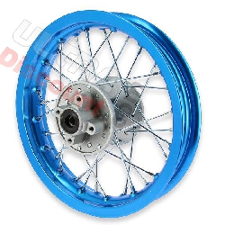 Cerchio posteriore azzurro per Pit Bike 12'' (tipo 1)