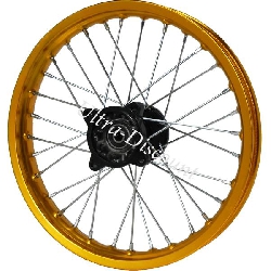 Cerchio anteriore 14'' per Pit Bike (oro)