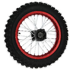 Ruota posteriore 14'' completa per Pit Bike AGB30 (rossa)