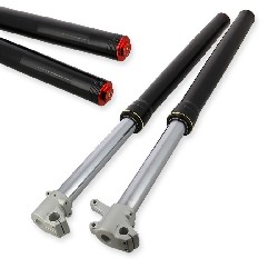 Steli forcella di Alte Qualità 800mm, regolazione doppio, asse di 12mm - Nero, Ricambi Pit Bike