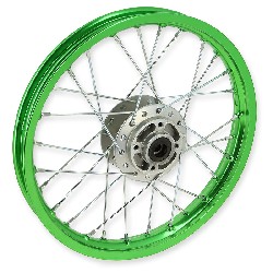 Cerchio anteriore 14'' per Pit Bike AGB27 (tipo 1, verde)