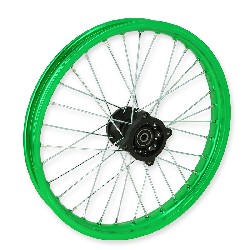 Cerchio anteriore 17'' per Pit Bike AGB30 (verde)