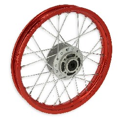Cerchio anteriore 14'' per Pit Bike AGB27 (tipo 1, rosso)