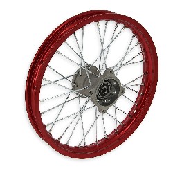 Cerchio anteriore 14'' per Pit Bike AGB30 (Ø12mm, tipo 4) Rosso